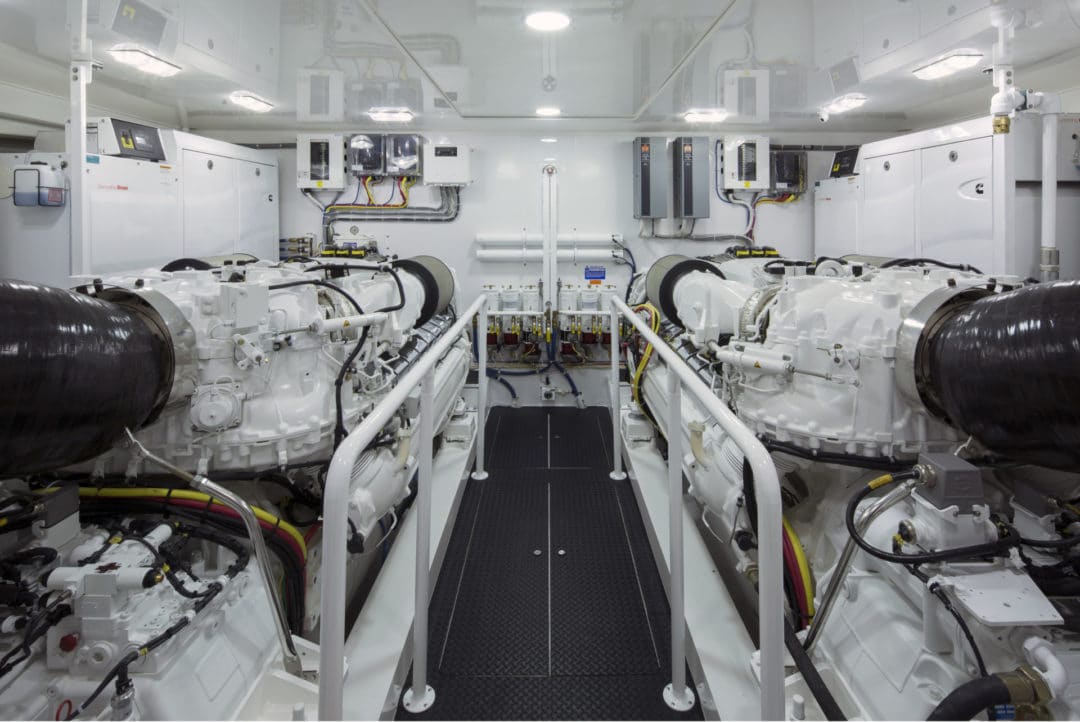 yacht boat engine room