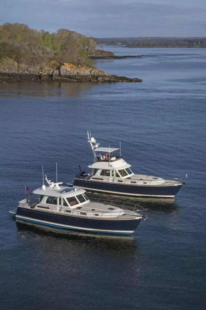 Sabre 48 Flybridge and Salon Express off Portland ME