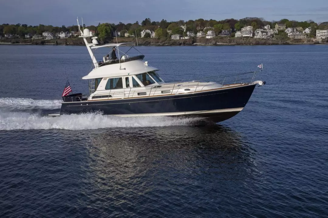 Sabre 48 Flybridge off Portland ME