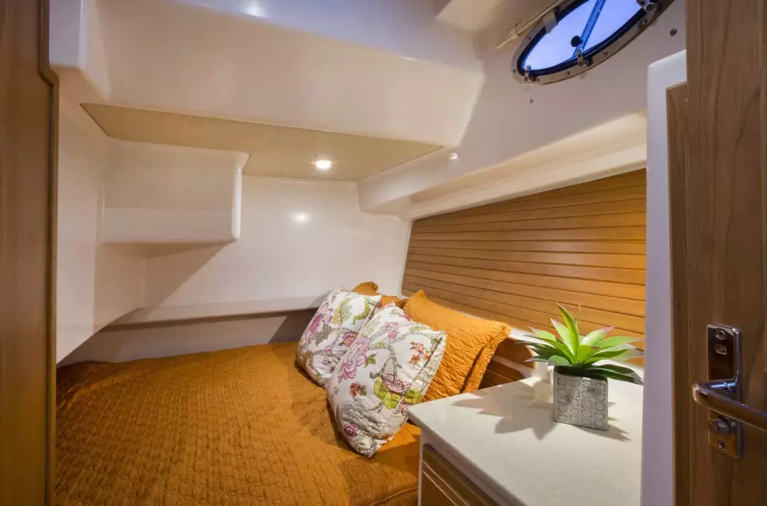 Interiors onboard Back Cove 41 in Jupiter, FL.