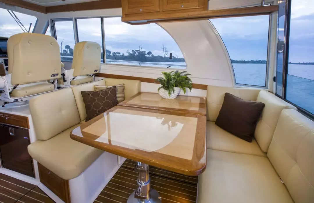 Interiors onboard Back Cove 41 in Jupiter, FL.