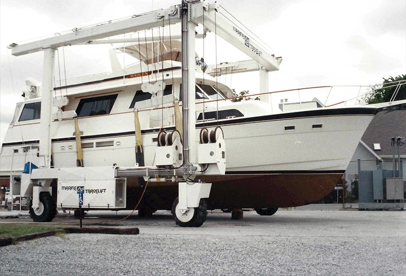 Hatteras MY in for service