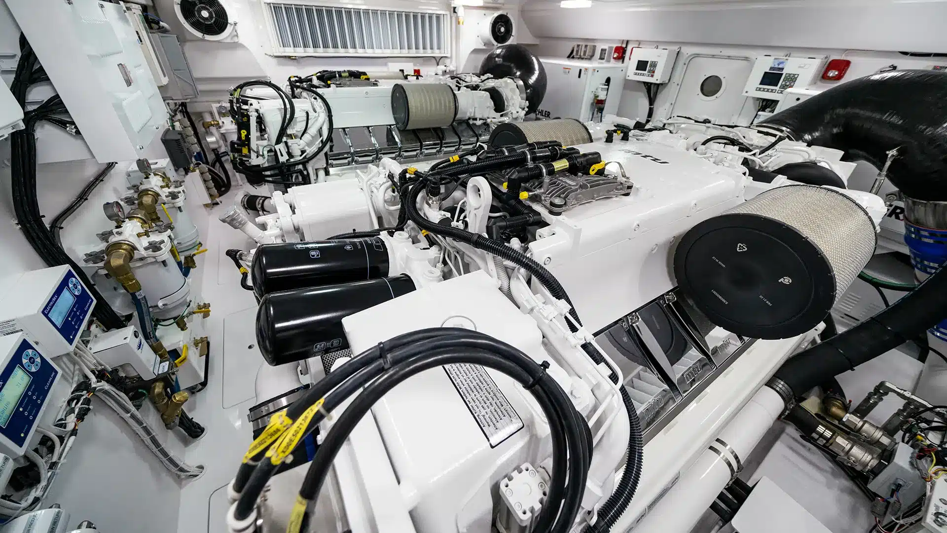 Viking 90 engine room and systems