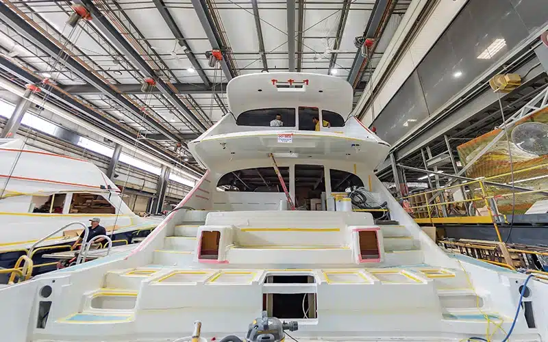 Cockpit of a Viking Yacht under construction